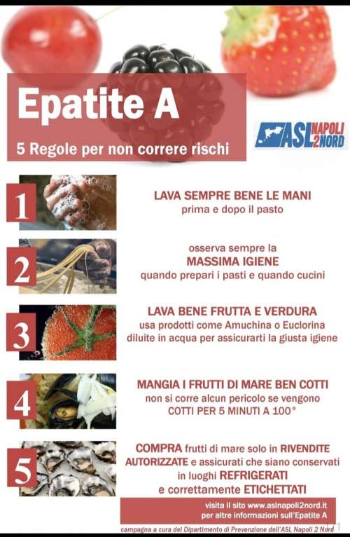 Avviso pubblico - Epatite A misure preventive da adottare